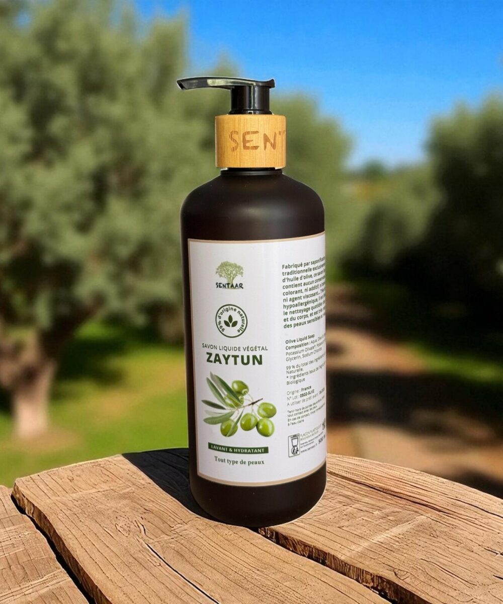 Savon Liquide Végétal ZAYTUN à l'Huile d'Olive – Visage & Corps (500 ml)
