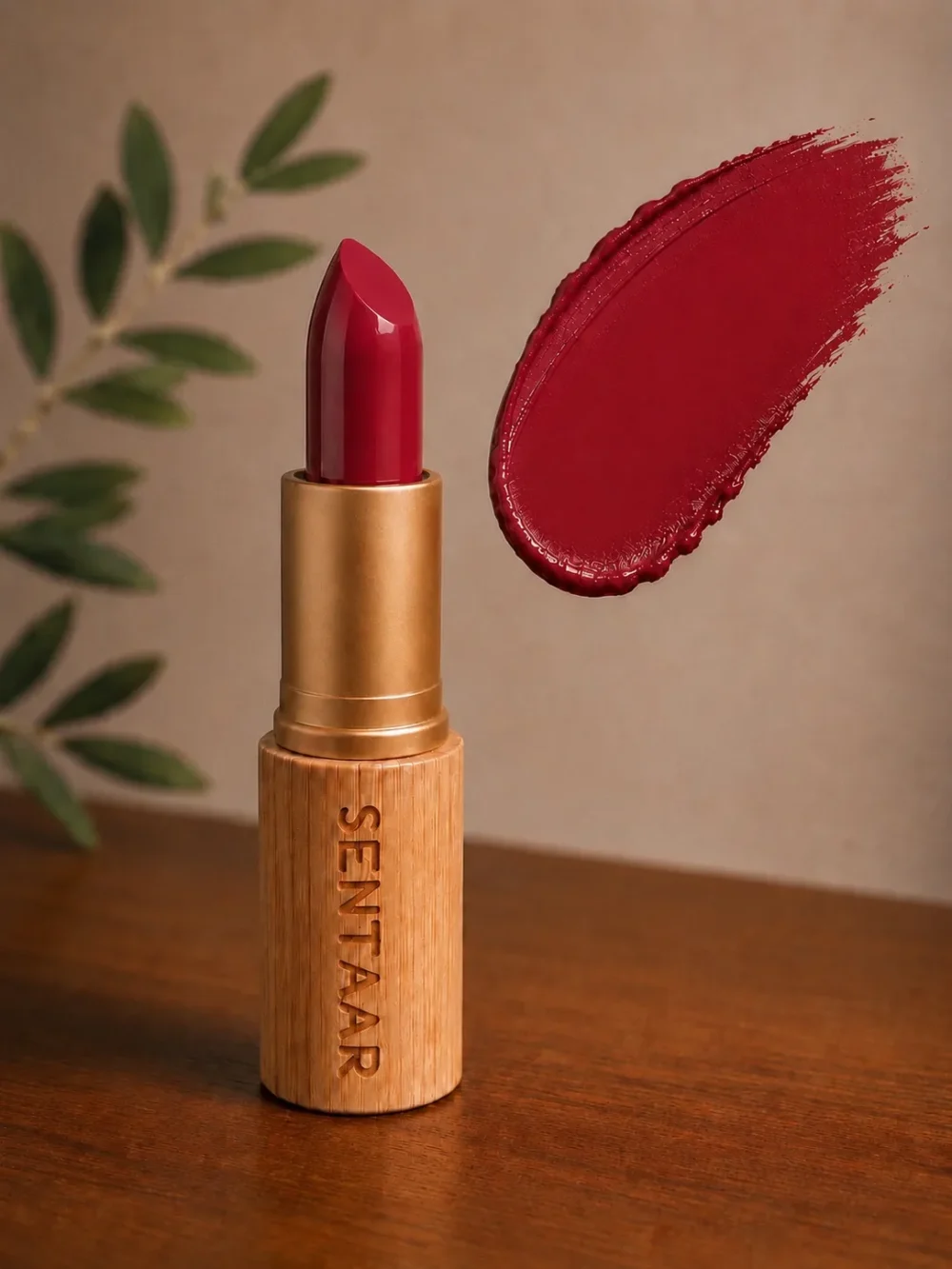 Jaspe vrai rouge à lèvres minéral, Longue Tenue – Sans Mica naturel